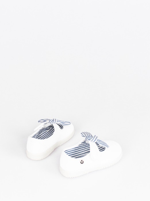 Victoria Ballerinas with Striped Bow 20/30