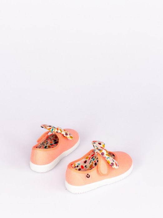 Victoria Ballerinas with Printed Bow 20/30