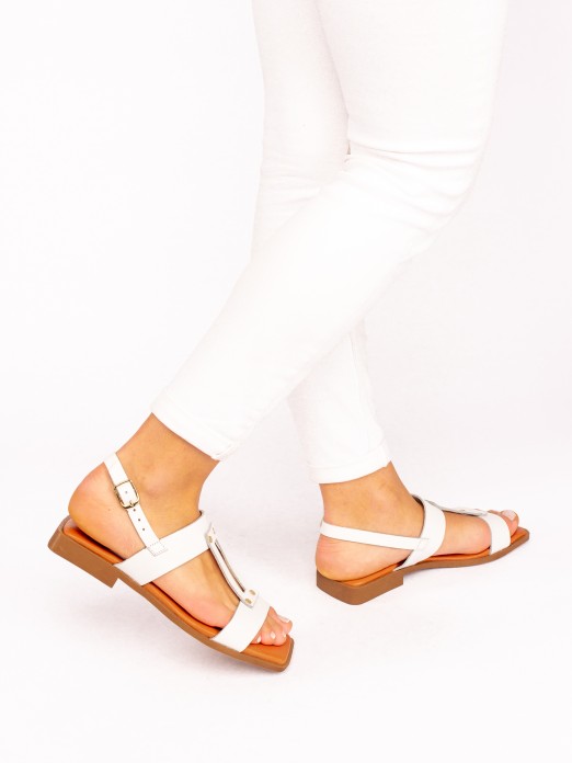 Flat Leather Sandal