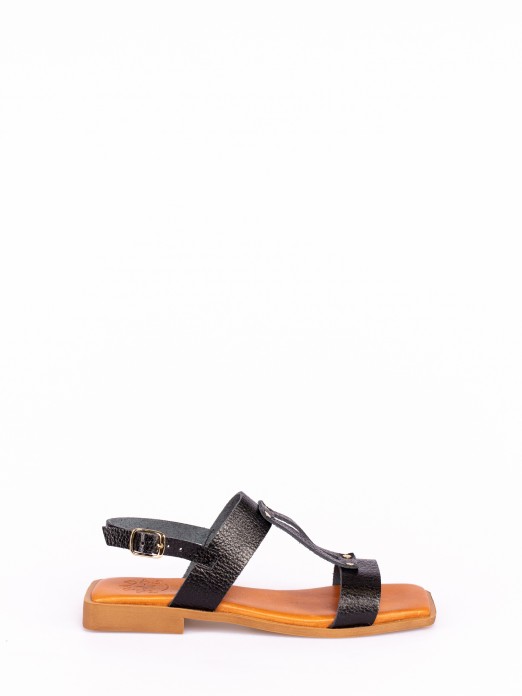 Flat Leather Sandal