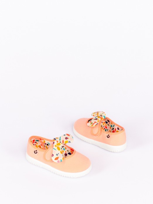 Victoria Ballerinas with Printed Bow 20/30