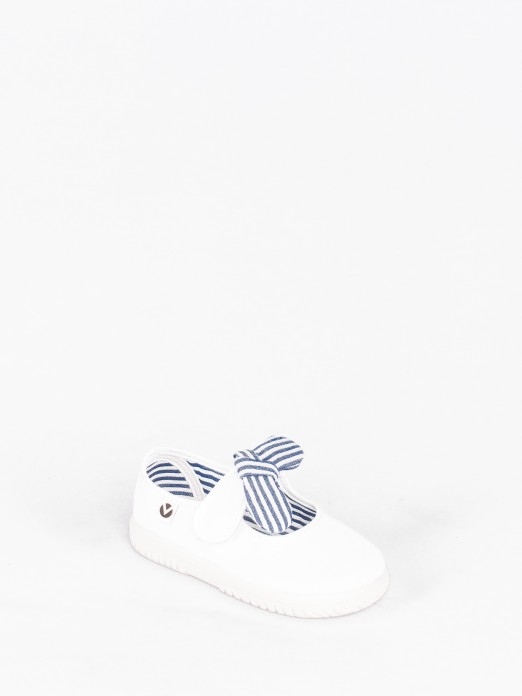 Victoria Ballerinas with Striped Bow 20/30