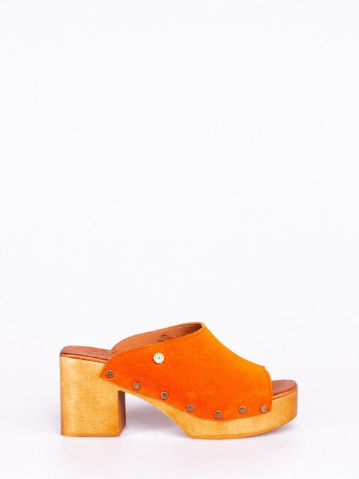 Suede Clog with Opening