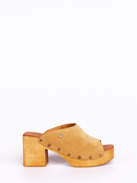 Suede Clog with Opening