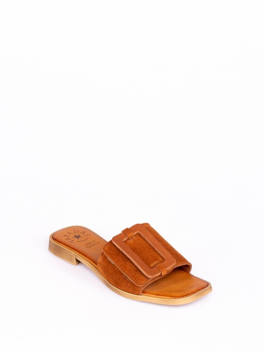 Buckle Suede Slipper