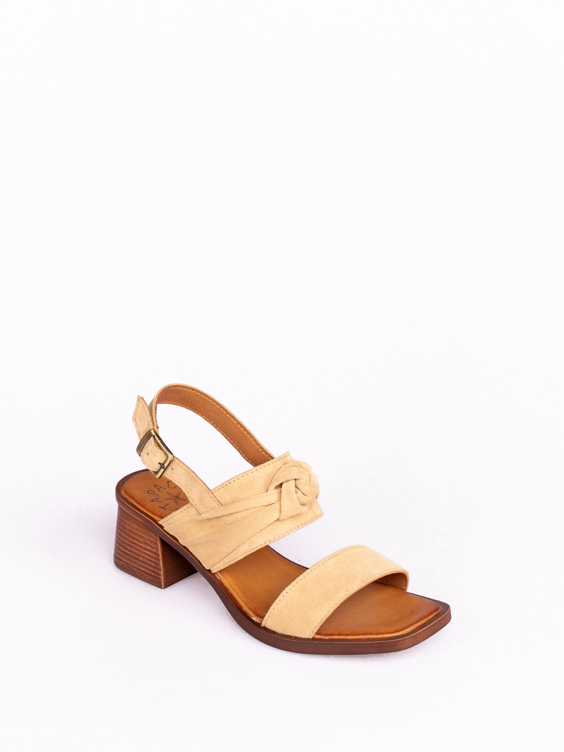 Sandália de Salto com Nó