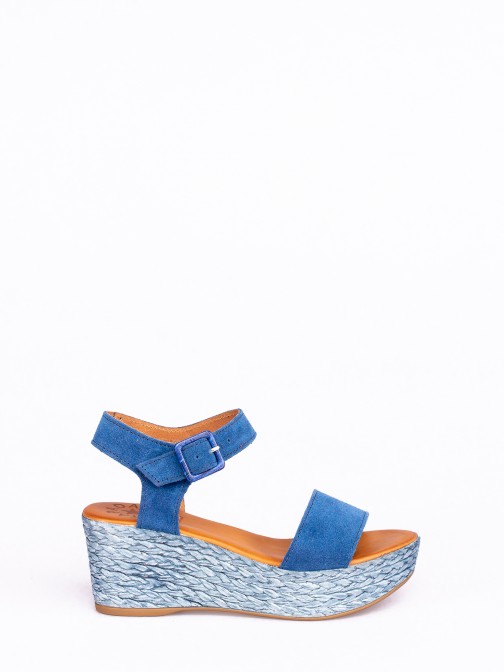 Suede Wedge Sandal