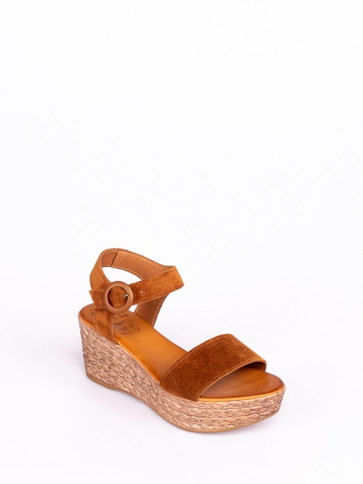Suede Wedge Sandal