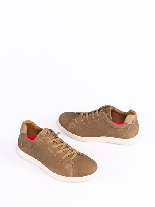 Nubuck Shoes with Elastic Laces