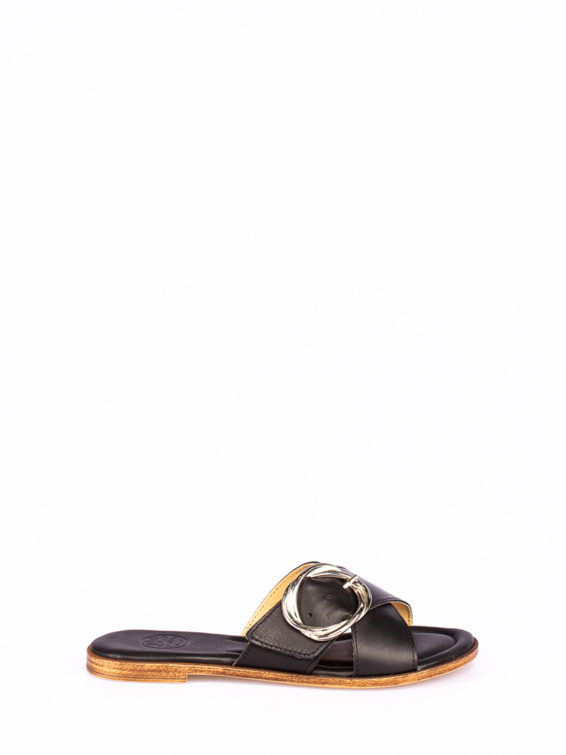 Crossed Leather Slipper