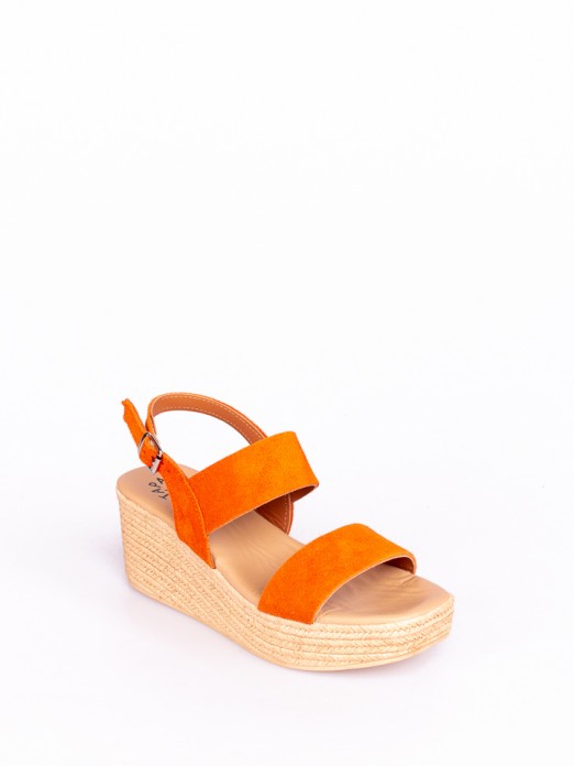 Suede Wedge Sandal