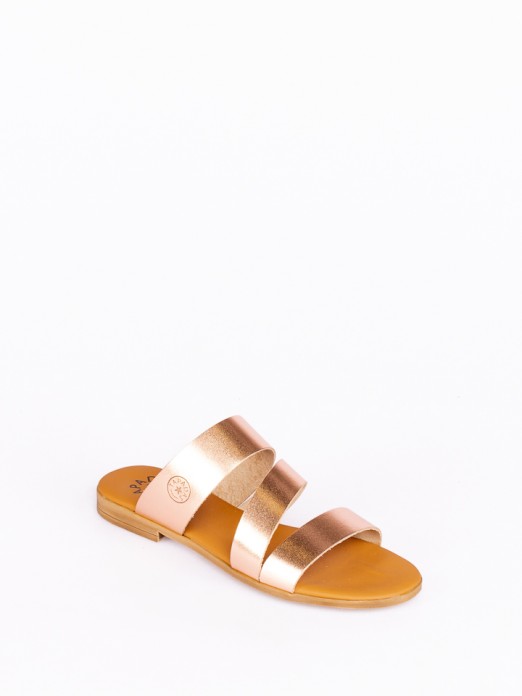 Laminated Leather Slippers
