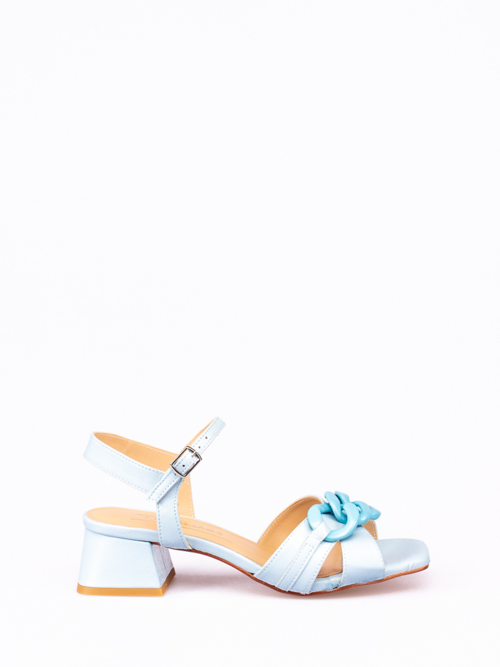 Medium Heel Sandal with Chain