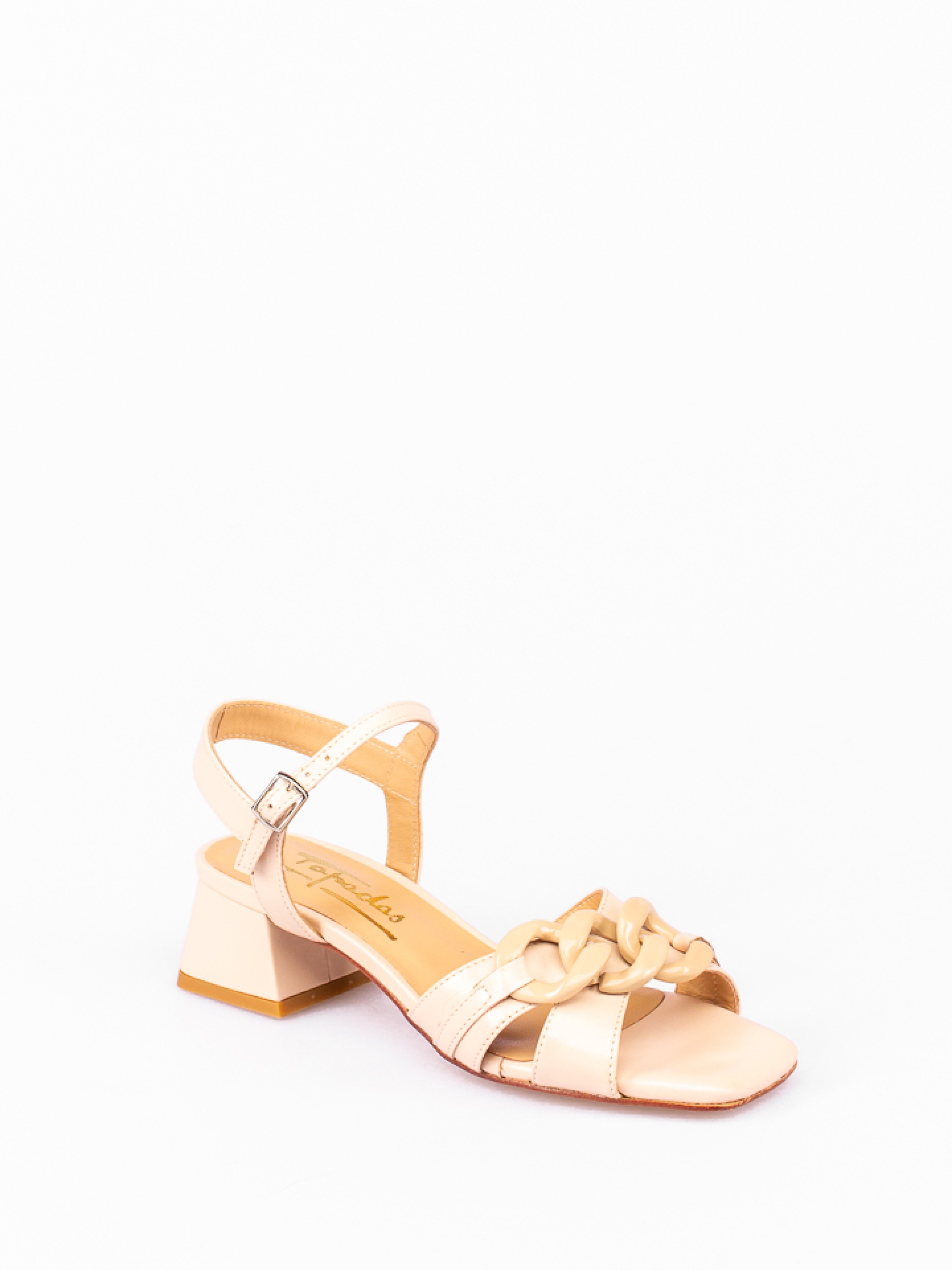 Medium Heel Sandal with Chain