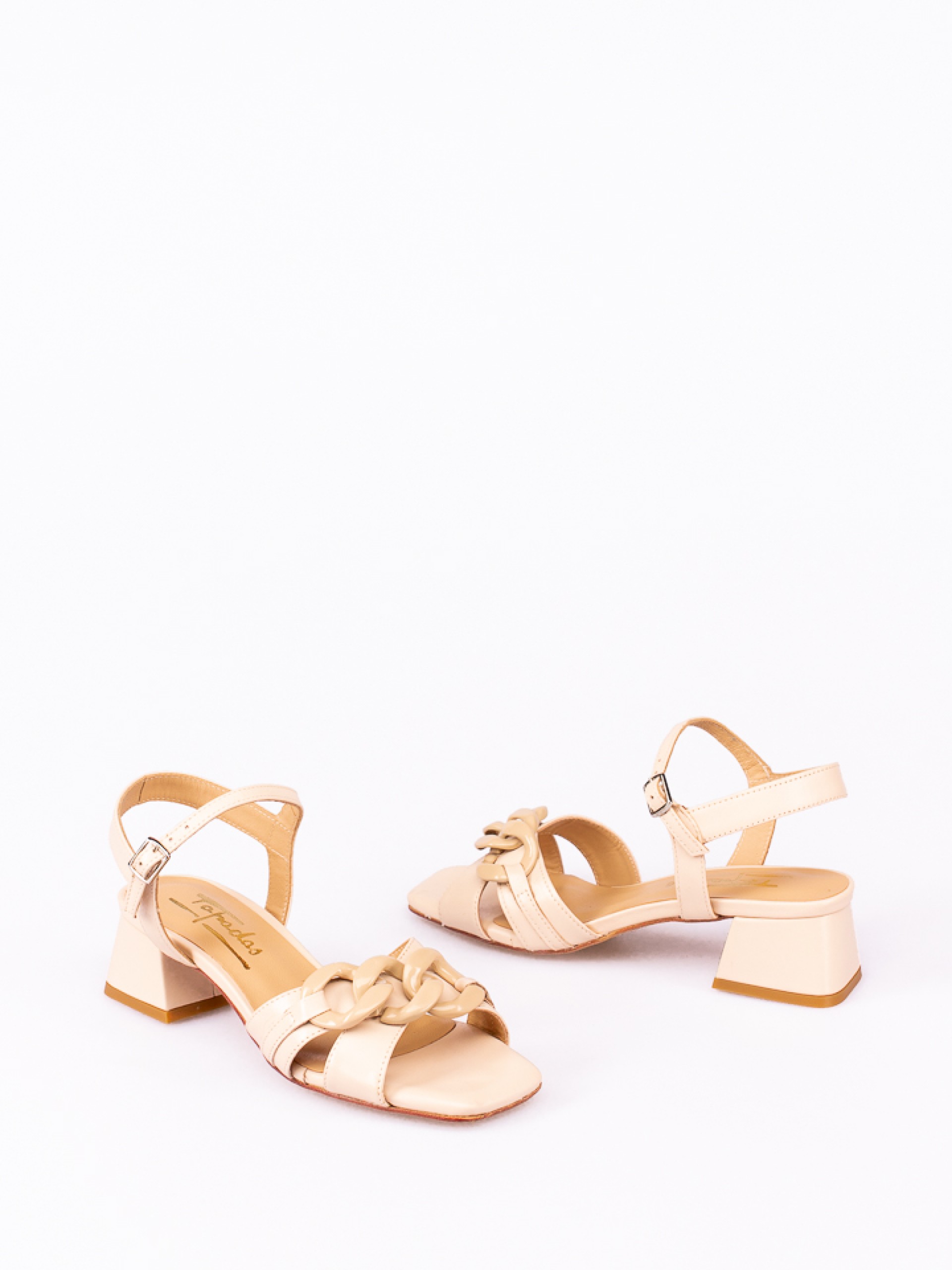 Medium Heel Sandal with Chain