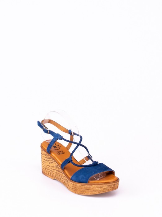 Wood Effect Wedge Sandals