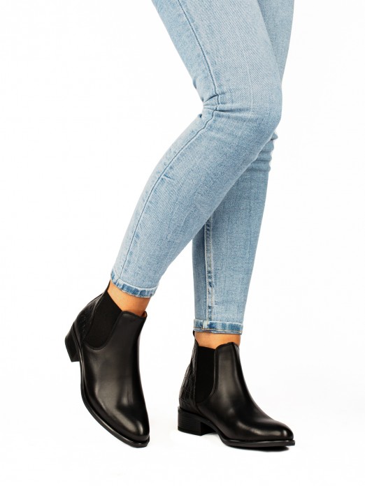 Croco Leather Boots