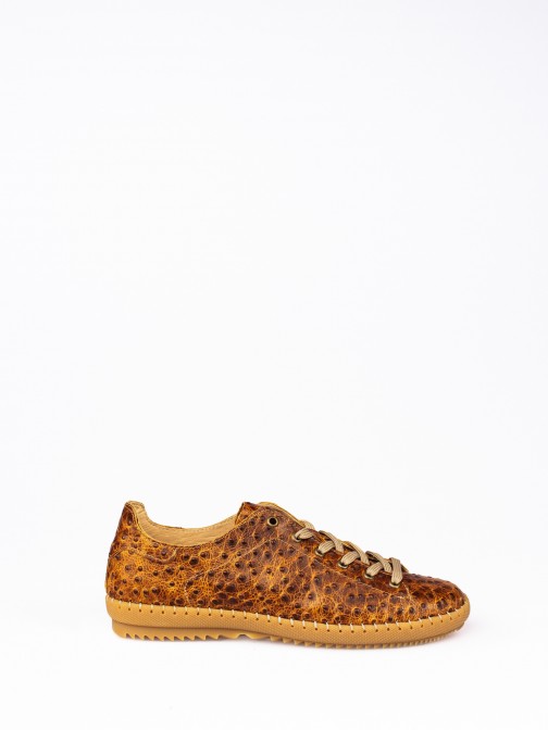 Animal-Print Leather Sneakers