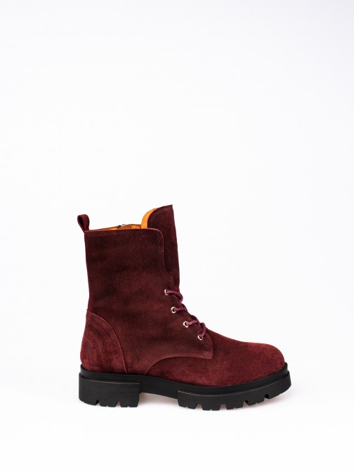 Suede Lace-up Boots