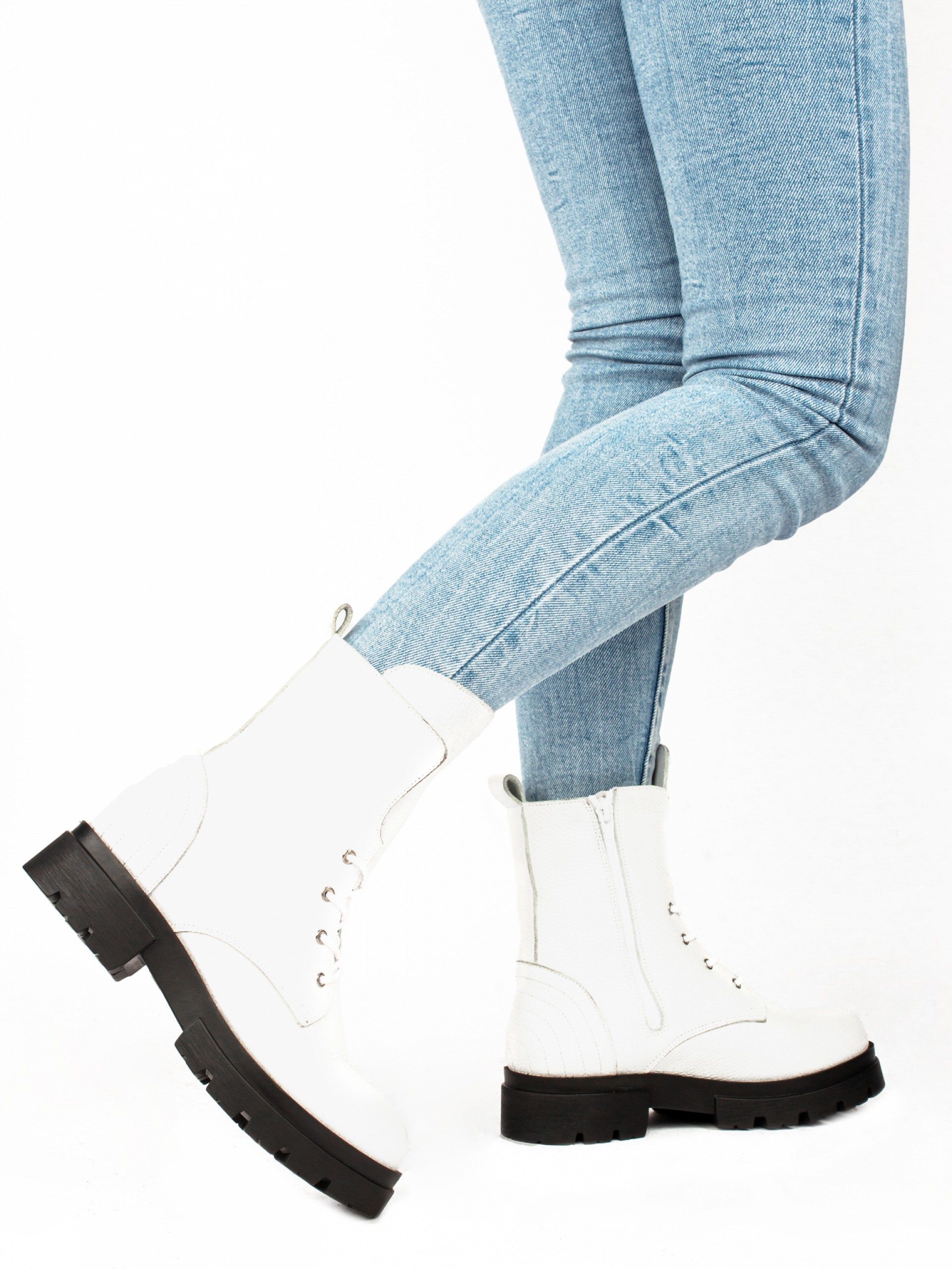 Leather Lace-up Boots