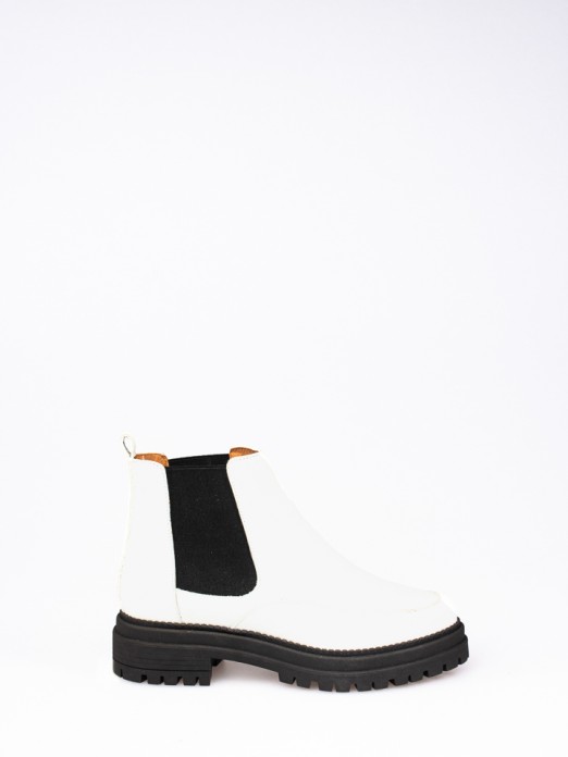 Leather Ankle Boots with Elastics