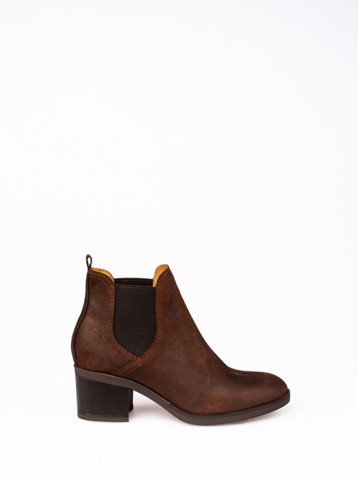 Suede High-heel Ankle Boots