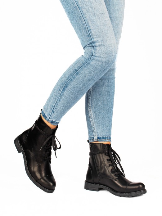 Bota Militar em Pele