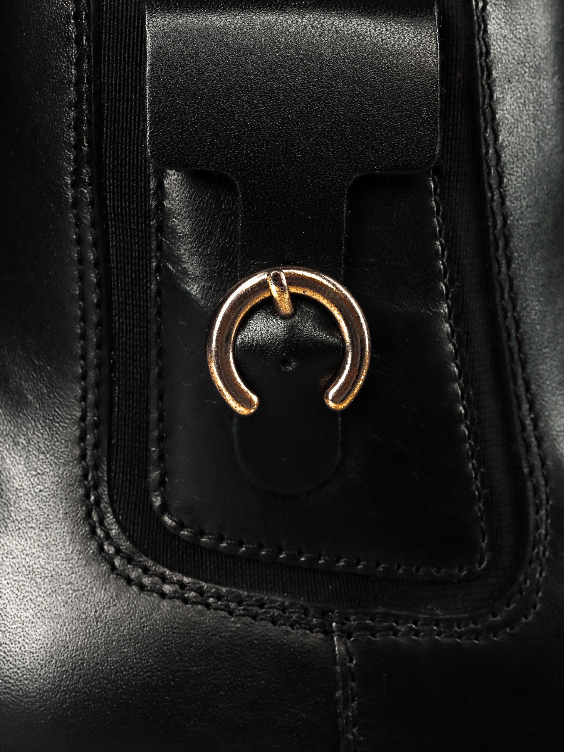 Leather Ankle Boots with Buckle