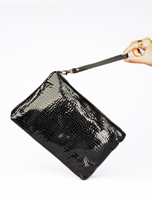Engraved Leather Handbag