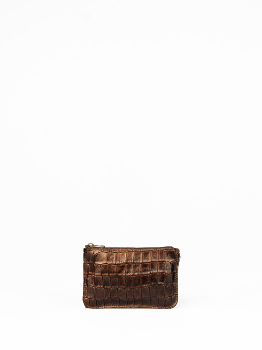 Croco Leather Small Wallet