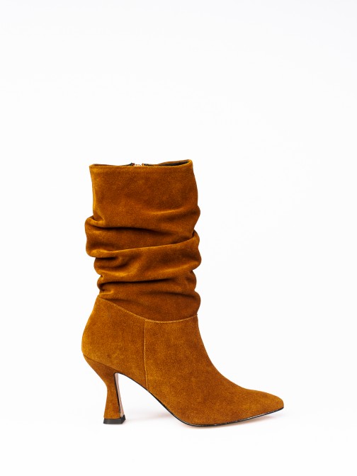 Suede Mid-Calf Boots
