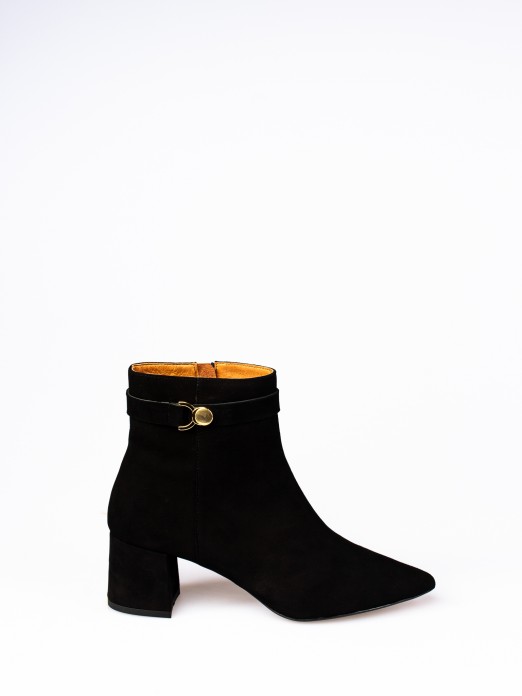 Suede Ankle Boots with Application
