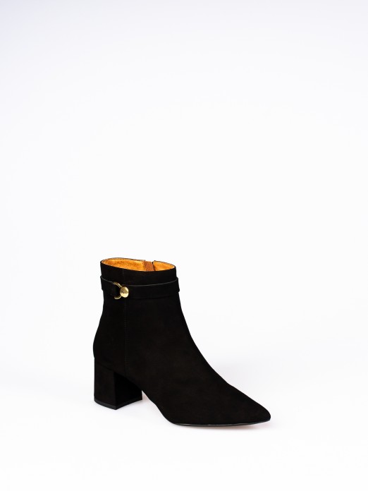 Suede Ankle Boots with Application