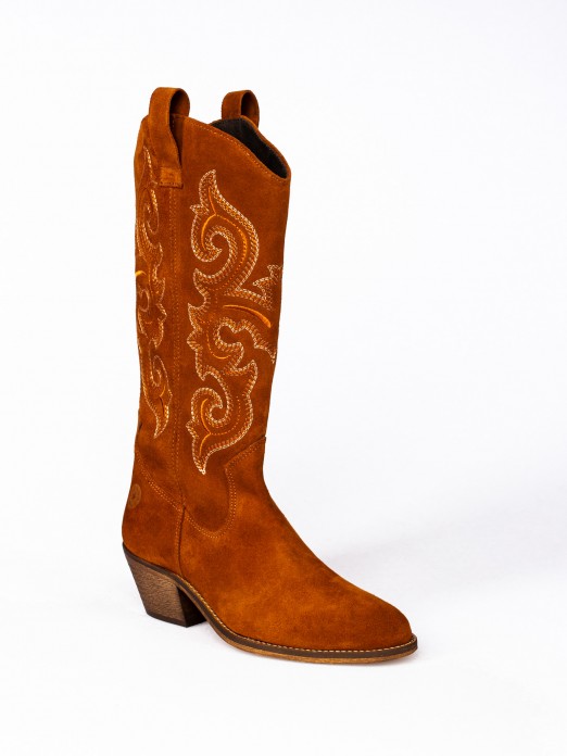Suede Texan Boots