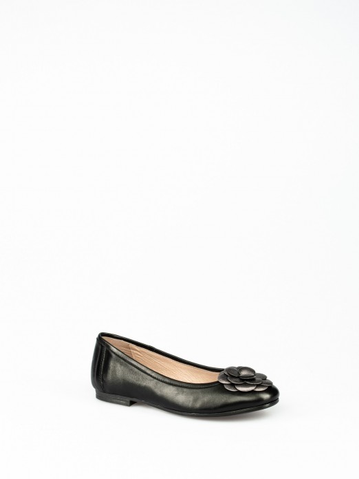 Ballerinas  in Leather with Flower