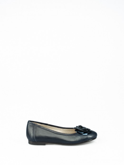 Ballerinas  in Leather with Flower