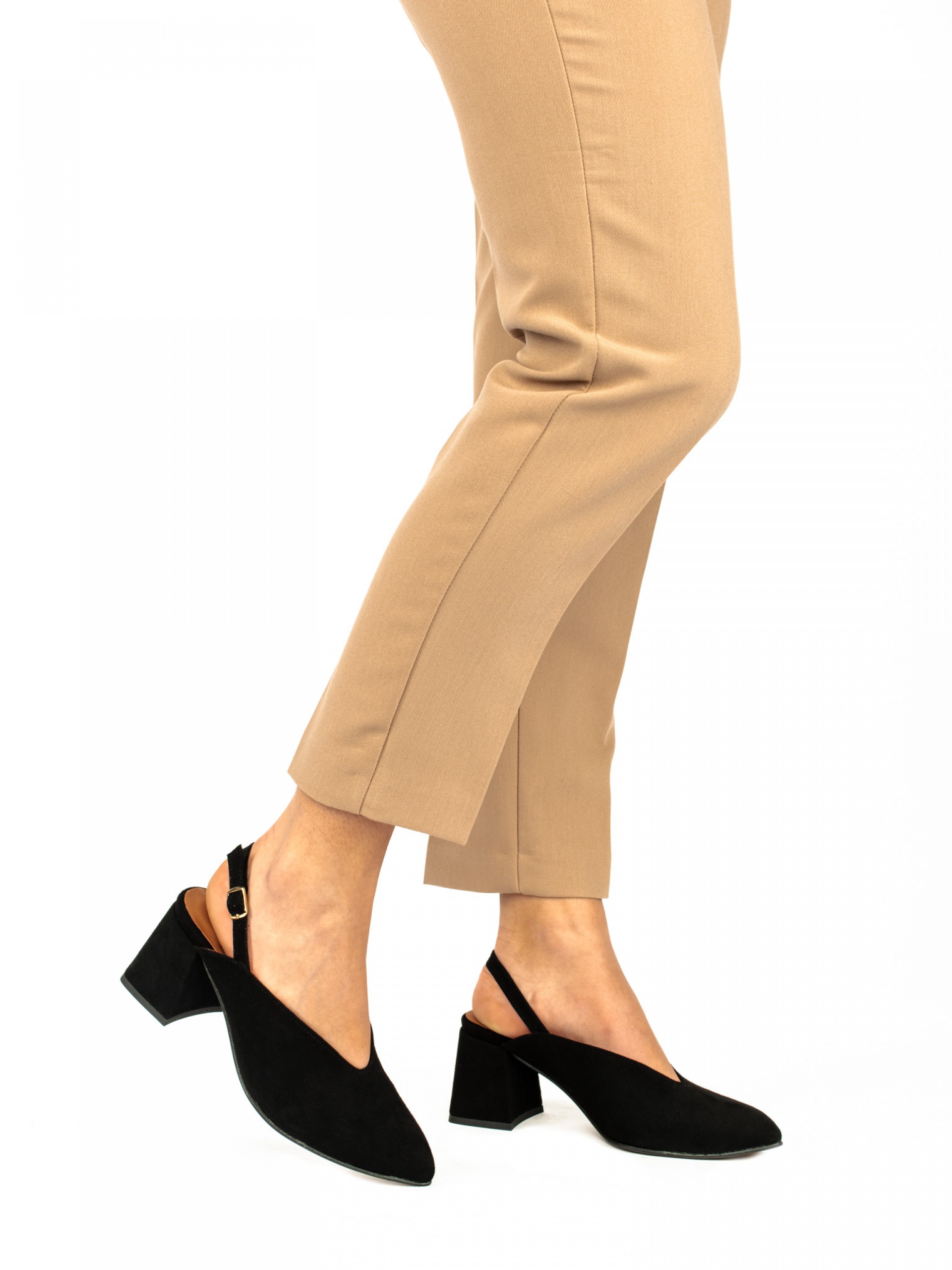 Suede High-heel Mule