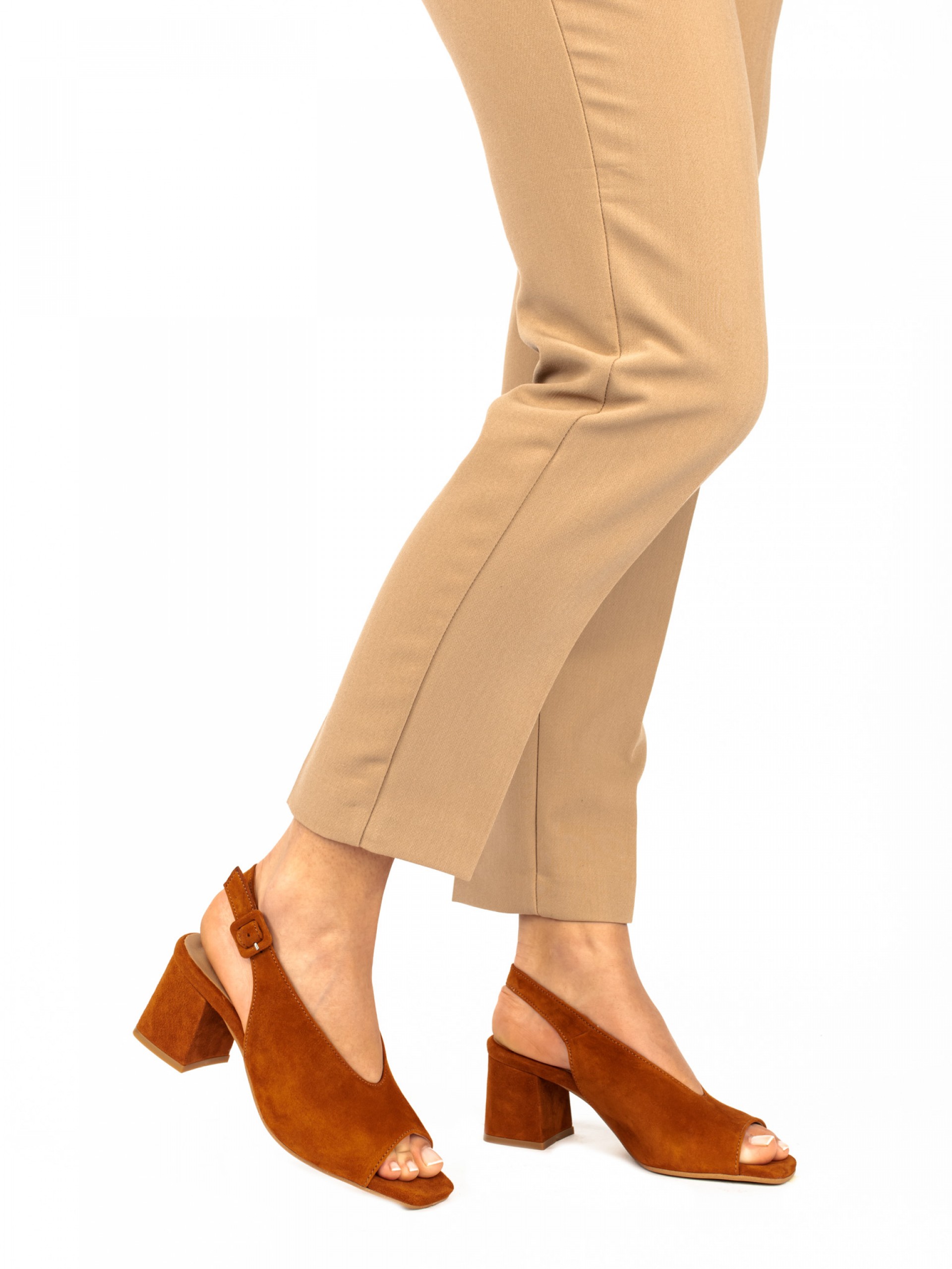 Suede High Heel Sandals