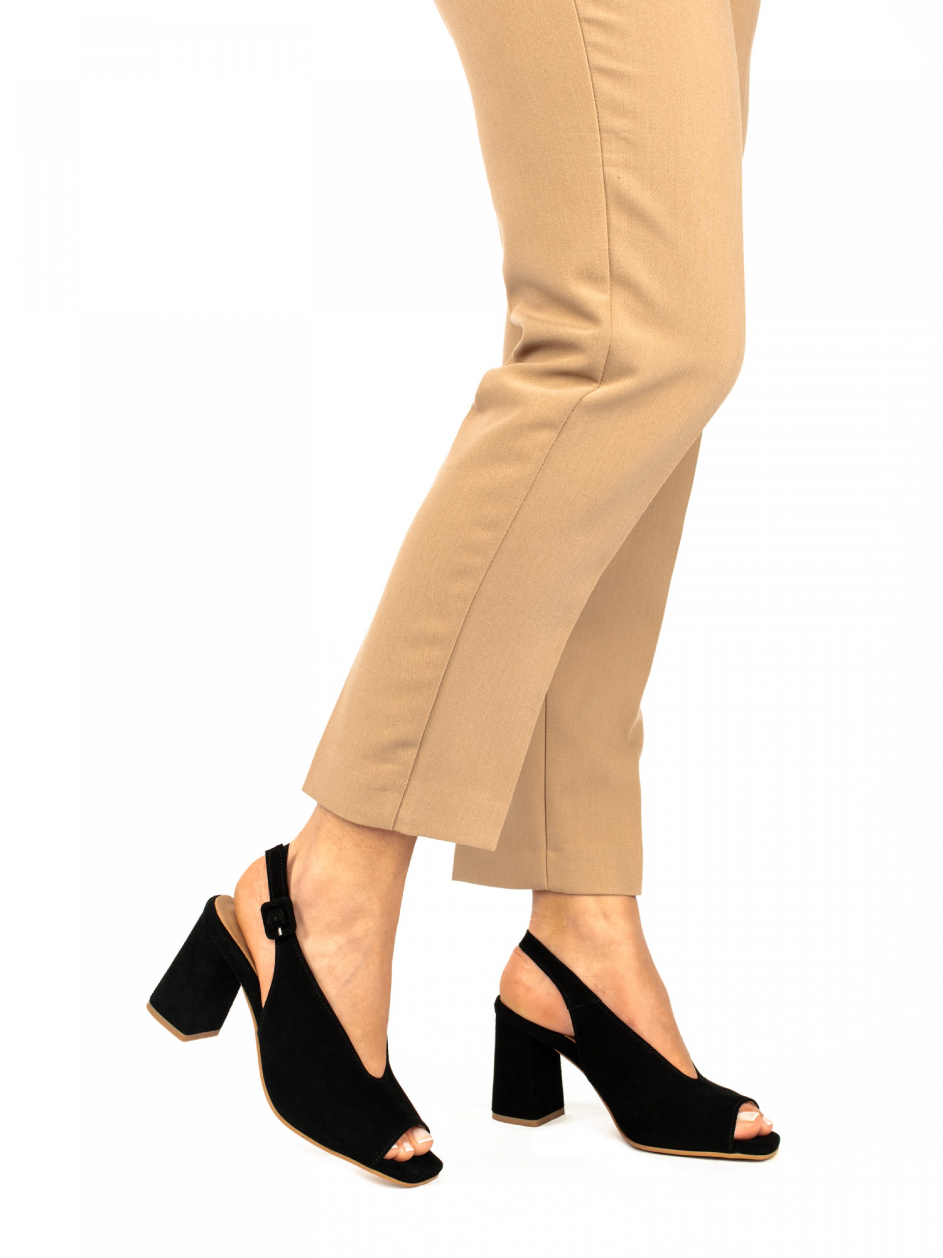 Suede High Heel Sandals