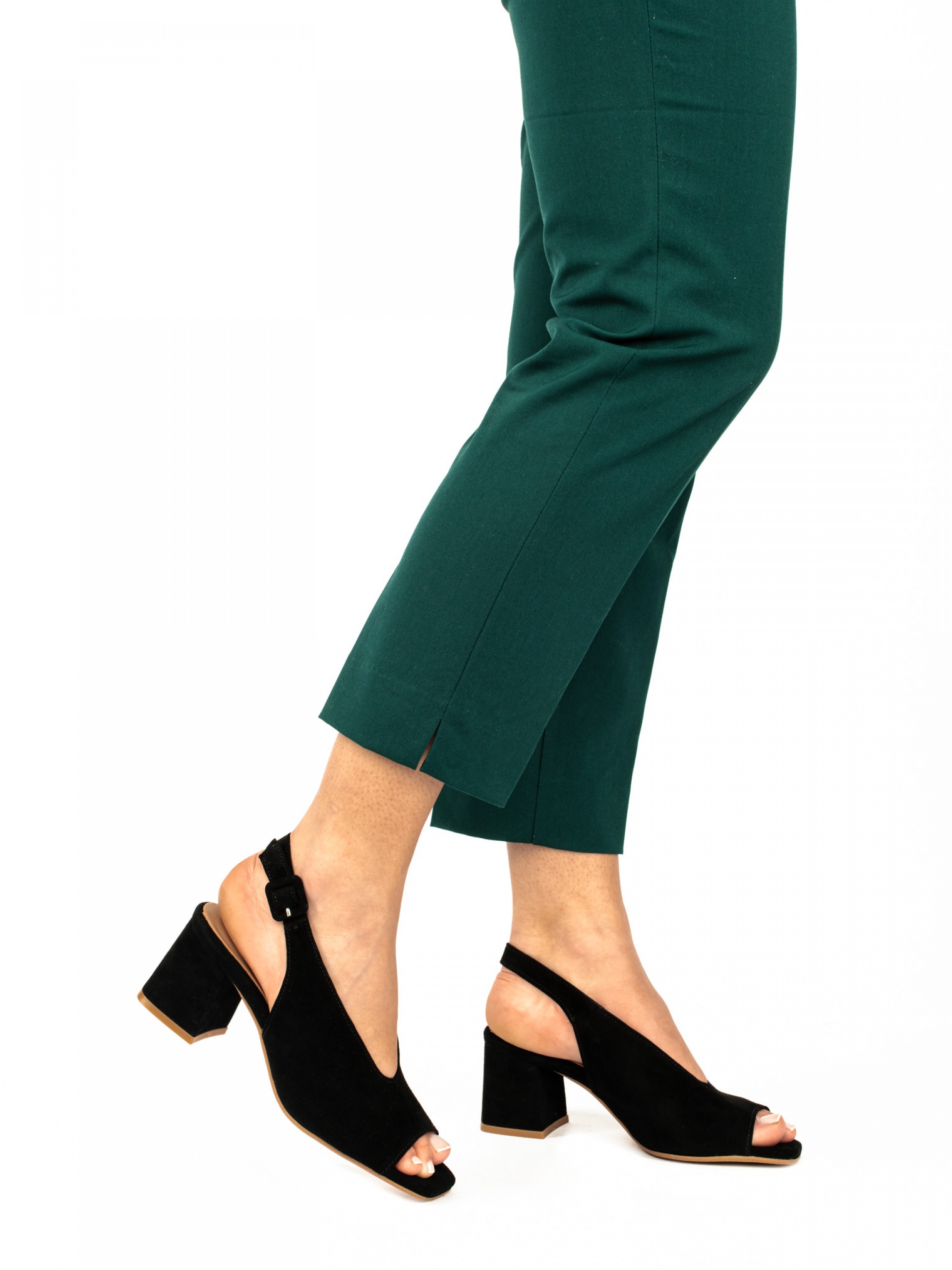 Suede High Heel Sandals