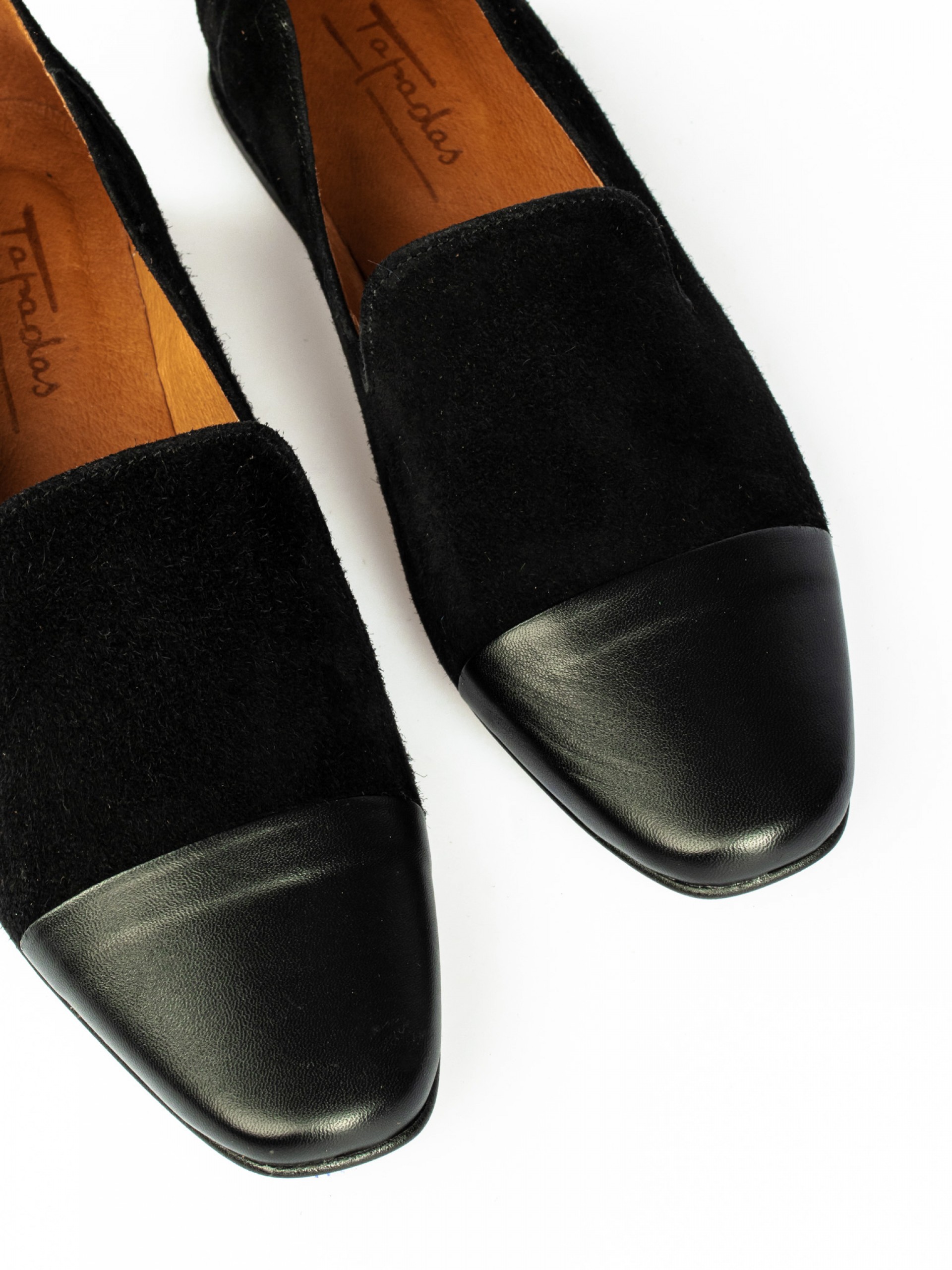 Suede Shoes with Leather Toe Cap