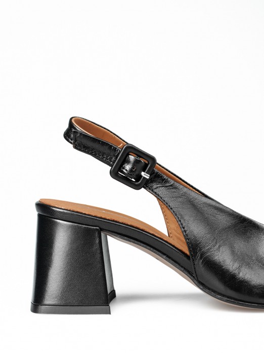 Leather High-heel Mule