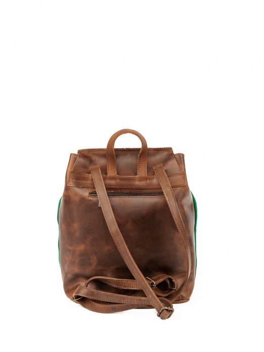 Suede and Leather Backpack