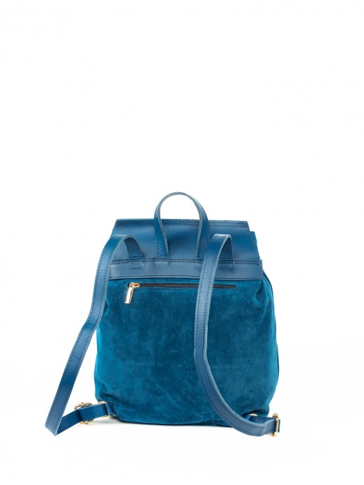 Suede and Smooth Leather Backpack