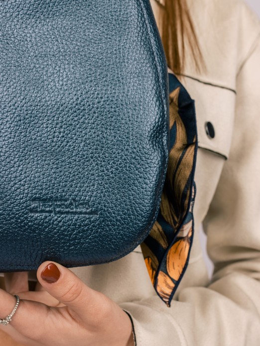 Mini Shoulder Bag in Laminated Leather