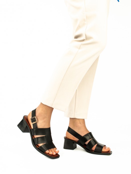 Leather Sandal with Openings