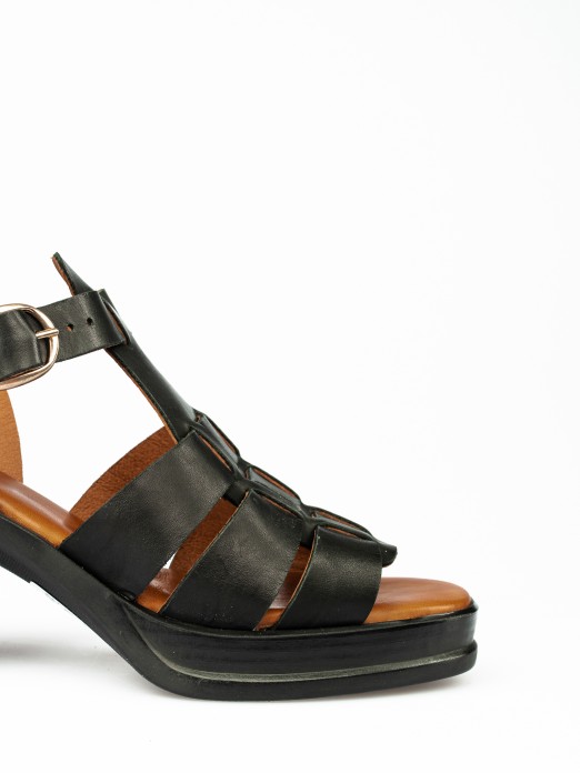 Leather Platform Sandal