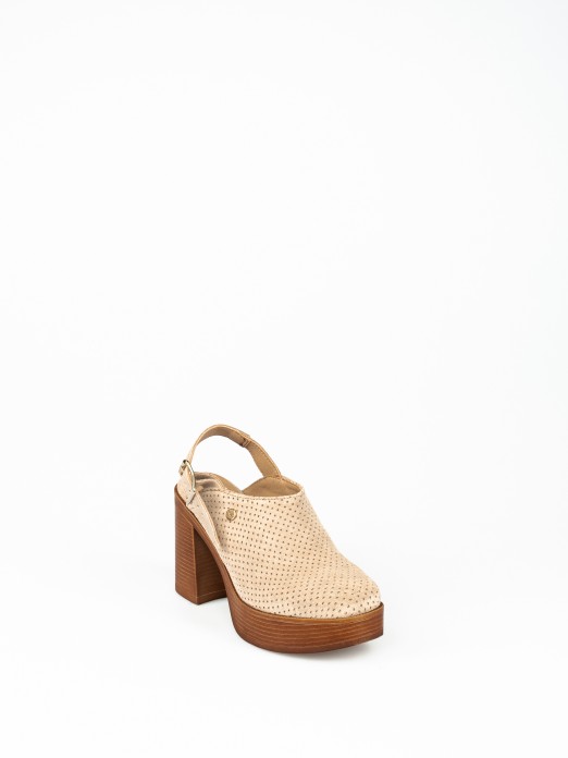 Clogs in Perforated Suede