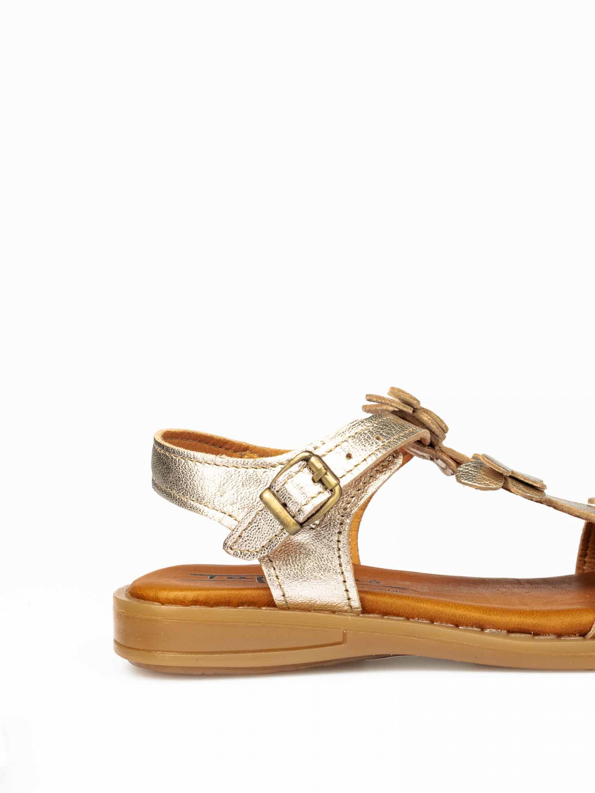 Sandália em Pele com Aplicação Borboletas 28/35