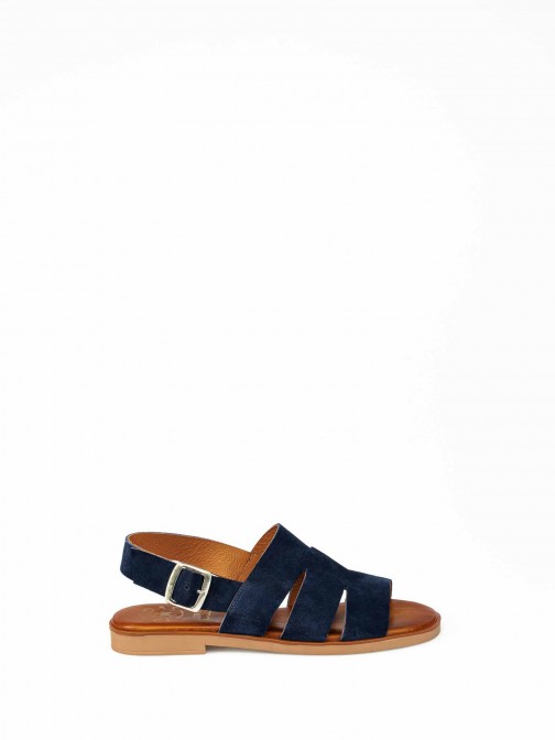 Suede Sandal with Openings